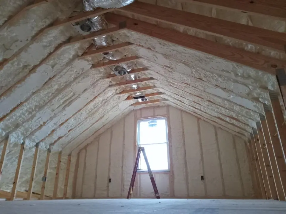 Spray foam roofing application for Crawl Space Insulation project in Midlothian